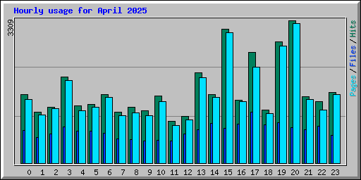 Hourly usage for April 2025