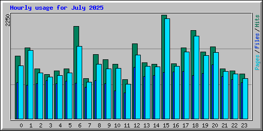 Hourly usage for July 2025